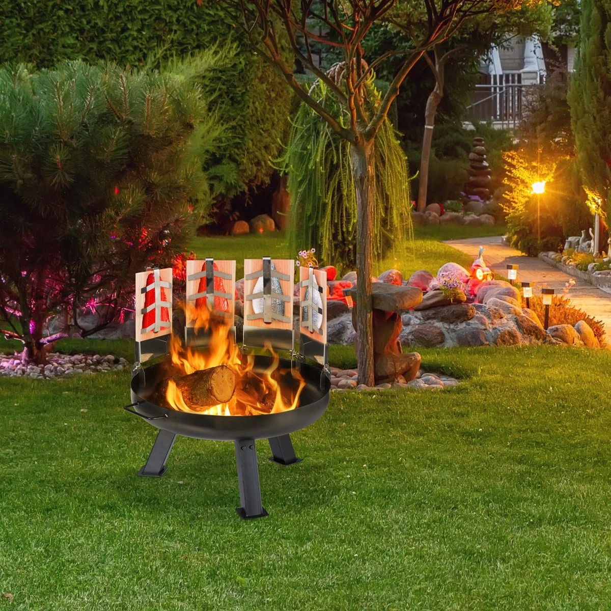 Relaxdays Smoker Board Bbq Saumon - Lot De 4 - Planche Finlandaise - Bois De Cèdre - Planche De Saumon - Nature 7 Relaxdays Smoker Board Bbq Saumon - Lot De 4 - Planche Finlandaise - Bois De Cèdre - Planche De Saumon - Nature – Image 5