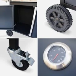 Barbecue à Gaz Bazin 4 Anthracite 4 Brûleurs 1 Brûleur Latéral Avec étagères Latérales Et Thermomètre - Connexion Gaz G1 2 F15-21 Incluse. 8 Barbecue à Gaz Bazin 4 Anthracite 4 Brûleurs 1 Brûleur Latéral Avec étagères Latérales Et Thermomètre - Connexion Gaz G1 2 F15-21 Incluse. -Magasin D'Accessoires Pour Barbecue 1200x1200 144