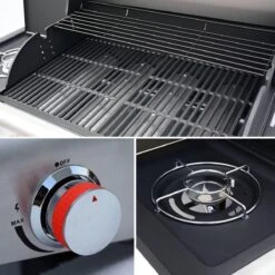 Barbecue à Gaz Bazin 4 Anthracite 4 Brûleurs 1 Brûleur Latéral Avec étagères Latérales Et Thermomètre - Connexion Gaz G1 2 F15-21 Incluse. 9 Barbecue à Gaz Bazin 4 Anthracite 4 Brûleurs 1 Brûleur Latéral Avec étagères Latérales Et Thermomètre - Connexion Gaz G1 2 F15-21 Incluse. -Magasin D'Accessoires Pour Barbecue 1200x1200 145
