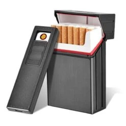 Boîte Porte-cigarettes Avec Briquet USB Rechargeable électronique, Sans Flamme, Coupe-vent, Couleur Argent, Pour 20 Cigarettes 14 Boîte Porte-cigarettes Avec Briquet USB Rechargeable électronique, Sans Flamme, Coupe-vent, Couleur Argent, Pour 20 Cigarettes -Magasin D'Accessoires Pour Barbecue 1200x1200 1511