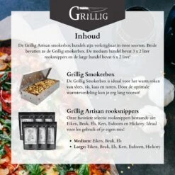 Whimsical - Artisan Medium - Boîte à Fumer - 3 Types De Copeaux De Fumée - Bois à Fumer Pour Fumer à Chaud - Chêne - Hêtre - Aulne - 6 Litres -Magasin D'Accessoires Pour Barbecue 1200x1200 1514