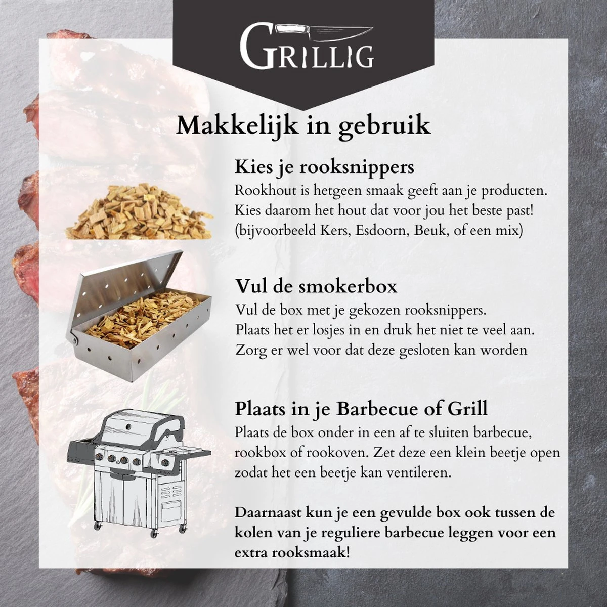 Whimsical - Artisan Large - Smokerbox - 6 Types De Copeaux De Fumée - Bois De Fumée Pour Fumer à Chaud - Chêne - Hêtre - Aulne - Cerisier - Esdoorn - Hickory - 12 Litres 4 Whimsical - Artisan Large - Smokerbox - 6 Types De Copeaux De Fumée - Bois De Fumée Pour Fumer à Chaud - Chêne - Hêtre - Aulne - Cerisier - Esdoorn - Hickory - 12 Litres – Image 2