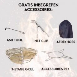 Série Evolve Econ - Barbecue Kamado 24" / 61 CM / XXL - Avec étagères De Table En Bois - Accessoires Gratuits Inclus - Parois En Céramique - Forme D'œuf - Chaleur Directe + Chaleur Indirecte - Ventilation Professionnelle - Thermomètre Intelligent -Magasin D'Accessoires Pour Barbecue 1200x1200 163