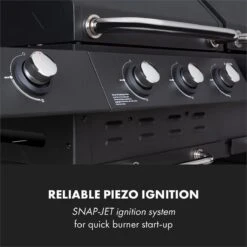 Klarstein Kingsville Double - Combi Fumoir à Charbon & Barbecue à Gaz 13,5kW - 3+1 Brûleurs - 2 Surfaces De Barbecue En Fonte -Magasin D'Accessoires Pour Barbecue 1200x1200 182