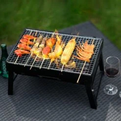 Portable Decopatent BBQ Au Charbon De Bois - Barbecue - Pliable - Barbecue Charbon De Bois - Table Grill - Camping - Plage - Festival - Parc -Magasin D'Accessoires Pour Barbecue 1200x1200 252