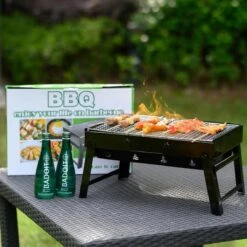 Portable Decopatent BBQ Au Charbon De Bois - Barbecue - Pliable - Barbecue Charbon De Bois - Table Grill - Camping - Plage - Festival - Parc -Magasin D'Accessoires Pour Barbecue 1200x1200 253