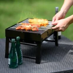 Portable Decopatent BBQ Au Charbon De Bois - Barbecue - Pliable - Barbecue Charbon De Bois - Table Grill - Camping - Plage - Festival - Parc -Magasin D'Accessoires Pour Barbecue 1200x1200 254