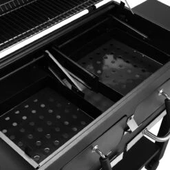 NATERIAL - Barbecue à Charbon KING SIZE - 15 Personnes - H.129 X L.175 X P.65 Cm - Acier émaillé - Zwart - Chariot Grill - Barbecue Angulaire -Magasin D'Accessoires Pour Barbecue 1200x1200 292