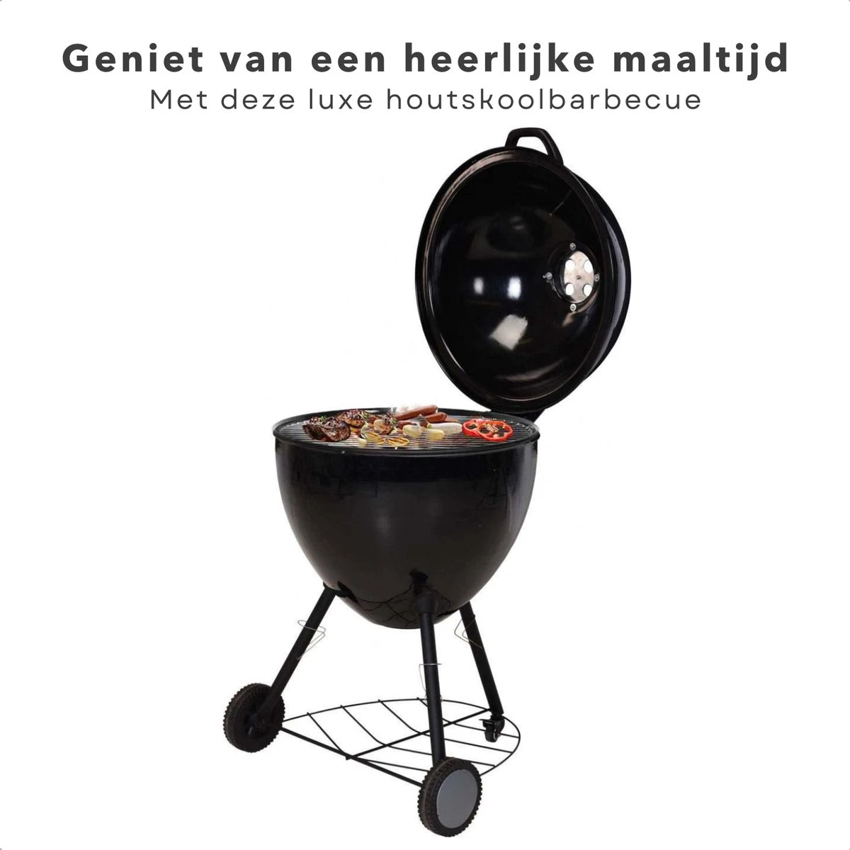 BBQ à Charbon De Bois Cheqo® Luxe XXL - Ø 56,5 Cm - Surface De La Grille 49 Cm - Grille De Ventilation En Acier Inoxydable - Hauteur 97 Cm - Poids 14,6 Kg - Mobile - Barbecue 5 BBQ à Charbon De Bois Cheqo® Luxe XXL - Ø 56,5 Cm - Surface De La Grille 49 Cm - Grille De Ventilation En Acier Inoxydable - Hauteur 97 Cm - Poids 14,6 Kg - Mobile - Barbecue – Image 3