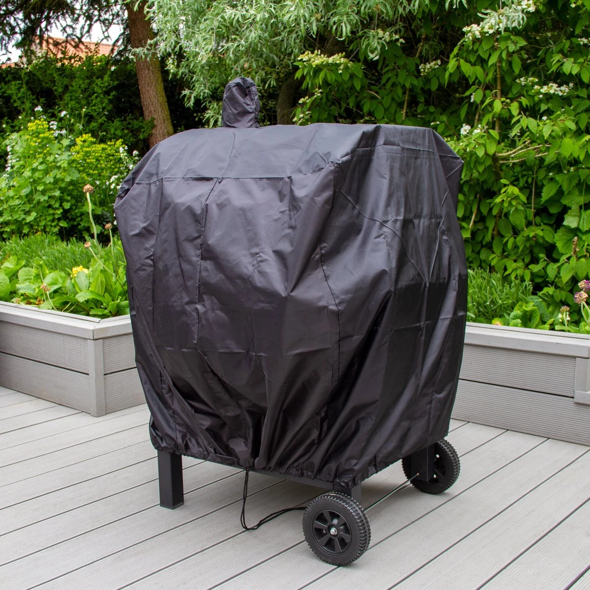 BBQ Grill XL Smoker Jardin - Barbecue à Charbon De Bois De Bois - Y Compris Housse De Pluie - Brosse Métallique - Espace De Rangement Rabattable 14 BBQ Grill XL Smoker Jardin - Barbecue à Charbon De Bois De Bois - Y Compris Housse De Pluie - Brosse Métallique - Espace De Rangement Rabattable – Image 12