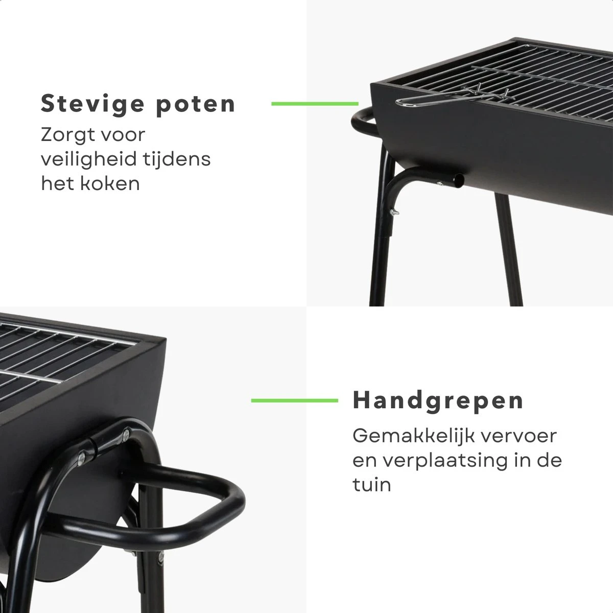 Barbecue à Charbon Cheqo® - Barbecue à Charbon De Bois - BBQ - Demi-cylindre - 88x50xH72cm - Surface De Gril 60x29cm - Revêtement En Poudre Zwart - 6600g - Titre Par Défaut 7 Barbecue à Charbon Cheqo® - Barbecue à Charbon De Bois - BBQ - Demi-cylindre - 88x50xH72cm - Surface De Gril 60x29cm - Revêtement En Poudre Zwart - 6600g - Titre Par Défaut – Image 5