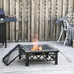 Outsunny 3-en-1 Brasero Brasero Avec Grille De Protection Contre Les étincelles Barbecue De Jardin Noir 842-170 17 Outsunny 3-en-1 Brasero Brasero Avec Grille De Protection Contre Les étincelles Barbecue De Jardin Noir 842-170 -Magasin D'Accessoires Pour Barbecue 1200x1200 344