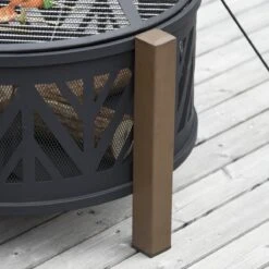 Outsunny Brasero Brasero Avec Grille De Protection Contre Les étincelles Barbecue De Jardin Noir + Marron 842-172 23 Outsunny Brasero Brasero Avec Grille De Protection Contre Les étincelles Barbecue De Jardin Noir + Marron 842-172 -Magasin D'Accessoires Pour Barbecue 1200x1200 353