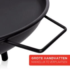 Brasero Pour BBQ - Panier à Feu Extérieur - Cheminée De Patio - Avec Poignées - 60 X 29 CM - Acier - Zwart - Avec Grilles Pour Le BBQ - Barbecue -Magasin D'Accessoires Pour Barbecue 1200x1200 384
