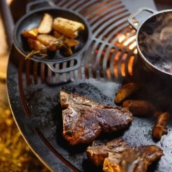 Ahos 850 Barbecue Cheminée Brasero - Anneau De Grill - Y Compris Plancha, Grille De Grille Et Support De Pot - Diamètre 80 Cm - Acier -Magasin D'Accessoires Pour Barbecue 1200x1200 387