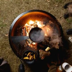 Ahos 850 Barbecue Cheminée Brasero - Anneau De Grill - Y Compris Plancha, Grille De Grille Et Support De Pot - Diamètre 80 Cm - Acier -Magasin D'Accessoires Pour Barbecue 1200x1200 389