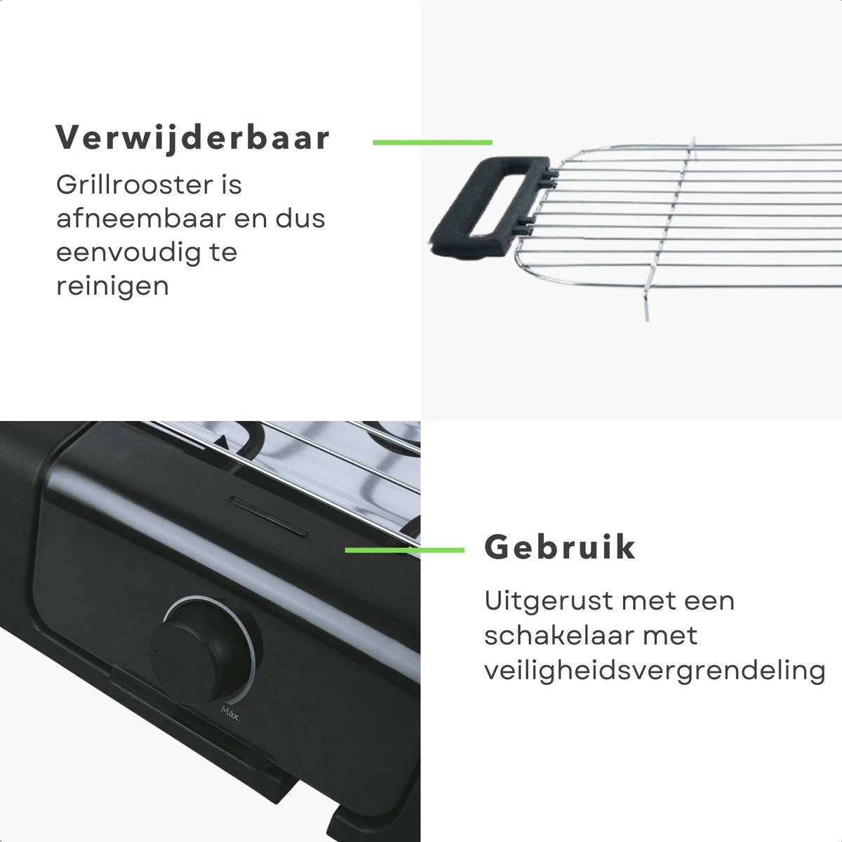 Barbecue De Table électrique Cheqo® - Plaque De Gril électrique - Modèle De Table BBQ électrique - Acier Inoxydable Et Plastique - Avec Réservoir D'eau, Thermostat, Interrupteur - 2000W 3 Barbecue De Table électrique Cheqo® - Plaque De Gril électrique - Modèle De Table BBQ électrique - Acier Inoxydable Et Plastique - Avec Réservoir D'eau, Thermostat, Interrupteur - 2000W – Image 2