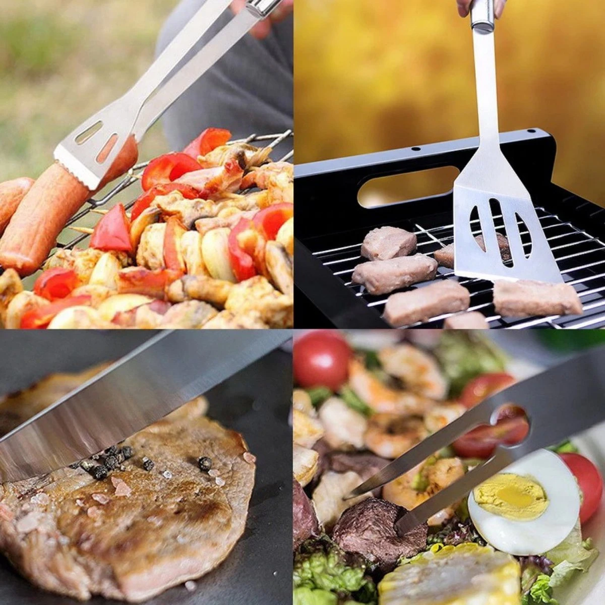 Mondoza™️ Set D' Accessoires De Vêtements Pour Bébé De BBQ 18 Pièces - Outils De Barbecue - Pinces à Viande Et Spatule En Acier Inoxydable 5 Mondoza™️ Set D' Accessoires De Vêtements Pour Bébé De BBQ 18 Pièces - Outils De Barbecue - Pinces à Viande Et Spatule En Acier Inoxydable – Image 3