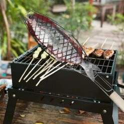 WiseGoods Premium Fish Grill Grille - Accessoires De Vêtements Pour Bébé BBQ - Grille De Barbecue - Barbecue - Grille De Barbecue En Fer - Avec Poignée 57 Cm -Magasin D'Accessoires Pour Barbecue 1200x1200 469
