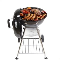 Barbecue AG Ø 46 Cm - Barbecues à Charbon - Barbecue Kogelbarbecue Incl. Thermomètre - Température Inoxydable - Barbecue Rond - Incl. Couvercle Et Roues - Barbecue Traditionnel - 7 Personnes - Grille De Ventilation Pour Régulation Oxygène - Zwart - -Magasin D'Accessoires Pour Barbecue 1200x1200 47