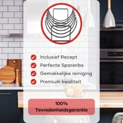 Support à Barbecue PROKING Sparerib – Accessoires De Vêtements Pour Bébé Pour BBQ – Y Compris Recette De Sparerib – Couche Antiadhésive – 35 X 19,5 X 11,5 CM -Magasin D'Accessoires Pour Barbecue 1200x1200 471