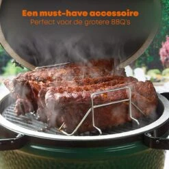 YUGN 2-en-1 Acier Inoxydable Spare Rib Rack BBQ Rib Rack - Rib Rack Spareribs Holder - Accessoires De BBQ - Grille De Grille Avec Brosse -Magasin D'Accessoires Pour Barbecue 1200x1200 480