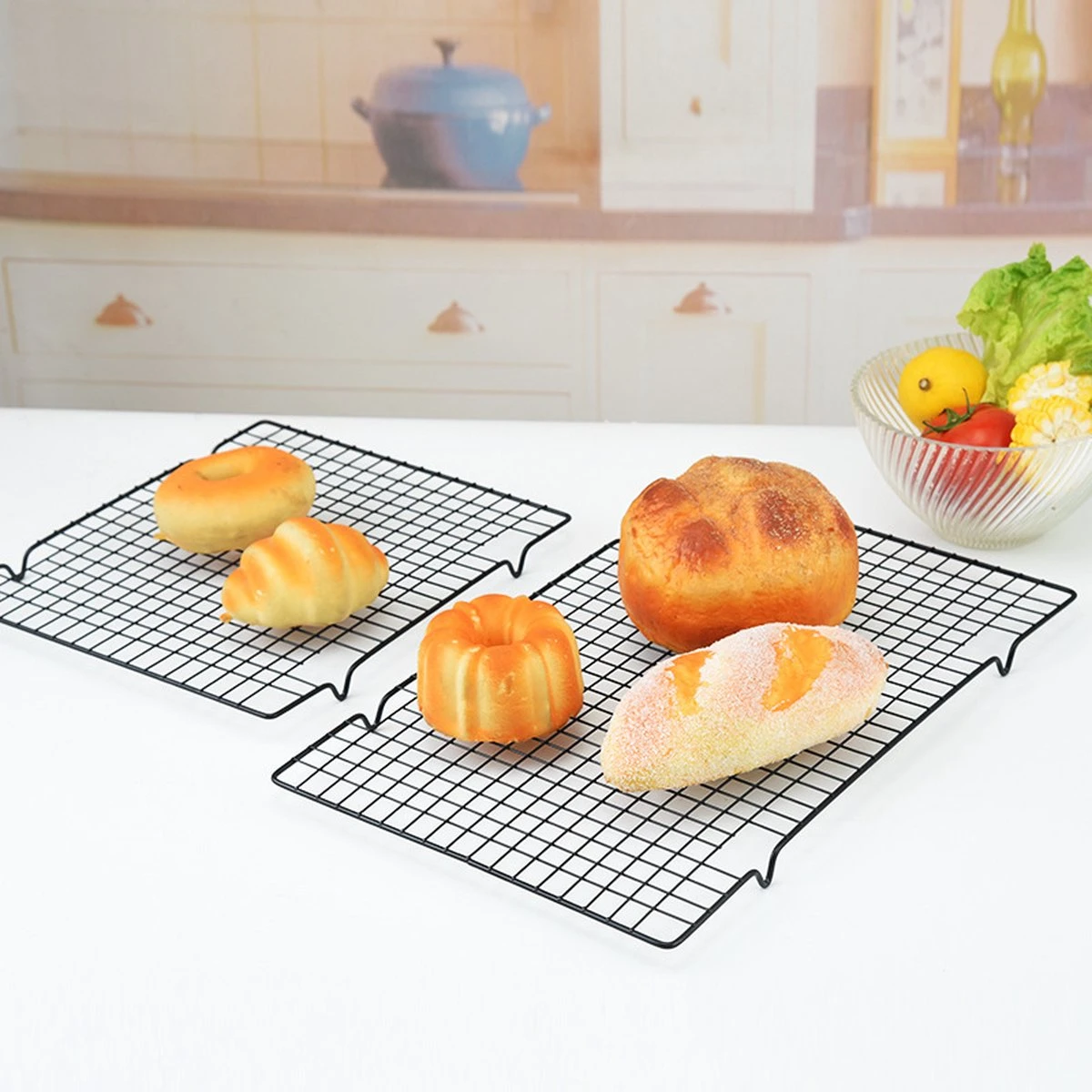 Lot De 2 Grilles De Refroidissement Wowup | Grille De Refroidissement | Grille De Cuisson | Grille à Gâteau | Couleur Argent | Acier Solide | Grille Antiadhésive | Grille Anti-adhérente - Grille Fil | 40 X 25 Cm Et 28 X 25 Cm 3 Lot De 2 Grilles De Refroidissement Wowup | Grille De Refroidissement | Grille De Cuisson | Grille à Gâteau | Couleur Argent | Acier Solide | Grille Antiadhésive | Grille Anti-adhérente - Grille Fil | 40 X 25 Cm Et 28 X 25 Cm