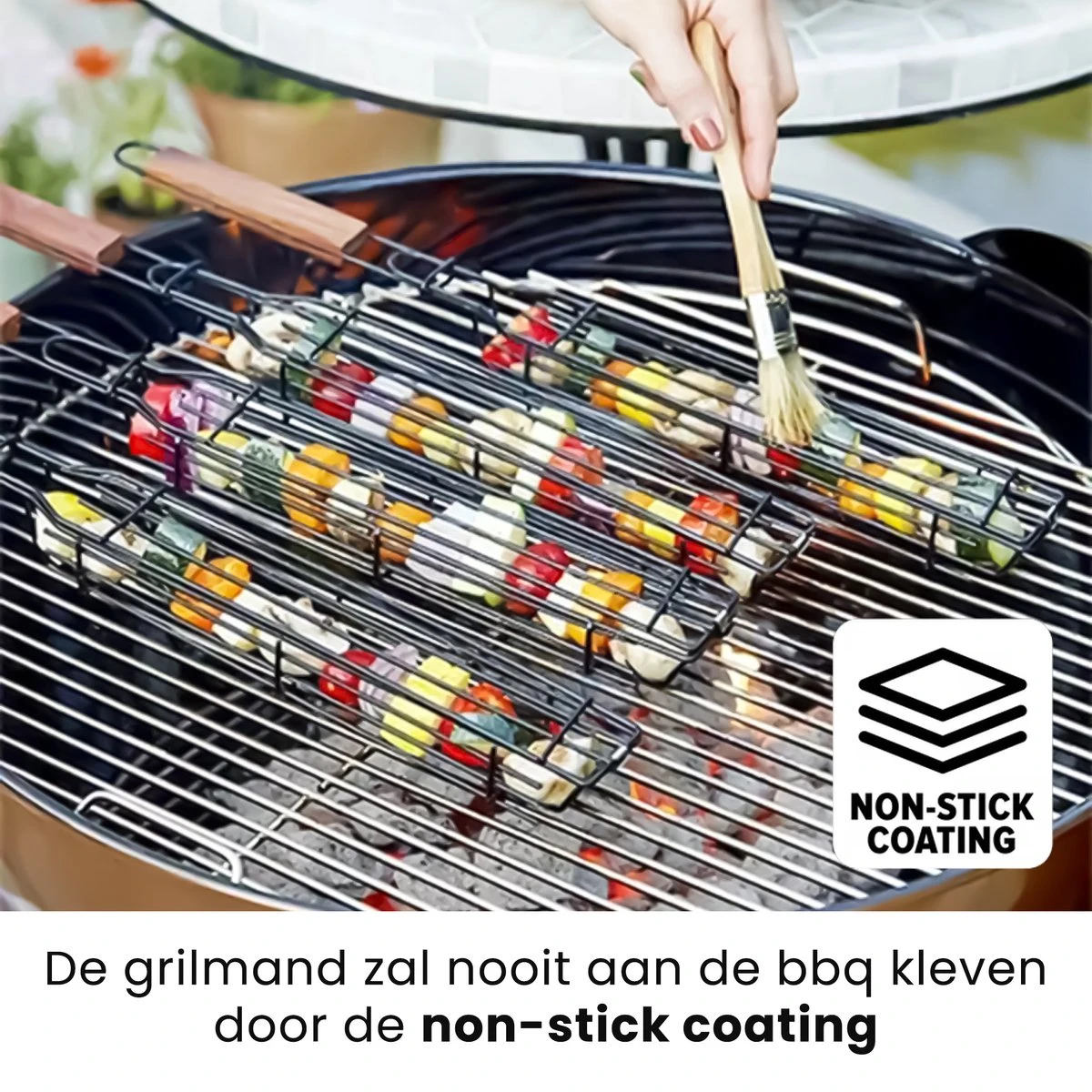 PROKING BBQ Grill Rack Clamp Basket - Accessoires Barbecue - Viande - Poisson - Vega - Set De 2 Pièces 5 PROKING BBQ Grill Rack Clamp Basket - Accessoires Barbecue - Viande - Poisson - Vega - Set De 2 Pièces – Image 3
