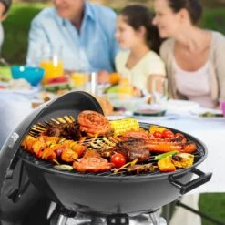 Barbecue AG Ø 46 Cm - Barbecues à Charbon - Barbecue Kogelbarbecue Incl. Thermomètre - Température Inoxydable - Barbecue Rond - Incl. Couvercle Et Roues - Barbecue Traditionnel - 7 Personnes - Grille De Ventilation Pour Régulation Oxygène - Zwart - -Magasin D'Accessoires Pour Barbecue 1200x1200 52