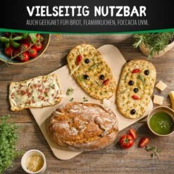 Liebspecht® Pierre à Pizza Et Poussoir à Pizza De Haute Qualité [FREE BRUSH] - Convient Au Four, Au Gril Et Au Gril à Gaz - Ensemble De Pierre à Pizza Pour Pizza Comme Dans Le Restaurant Italien - Pierre à Pain - Résistant à La Chaleur -Magasin D'Accessoires Pour Barbecue 1200x1200 538