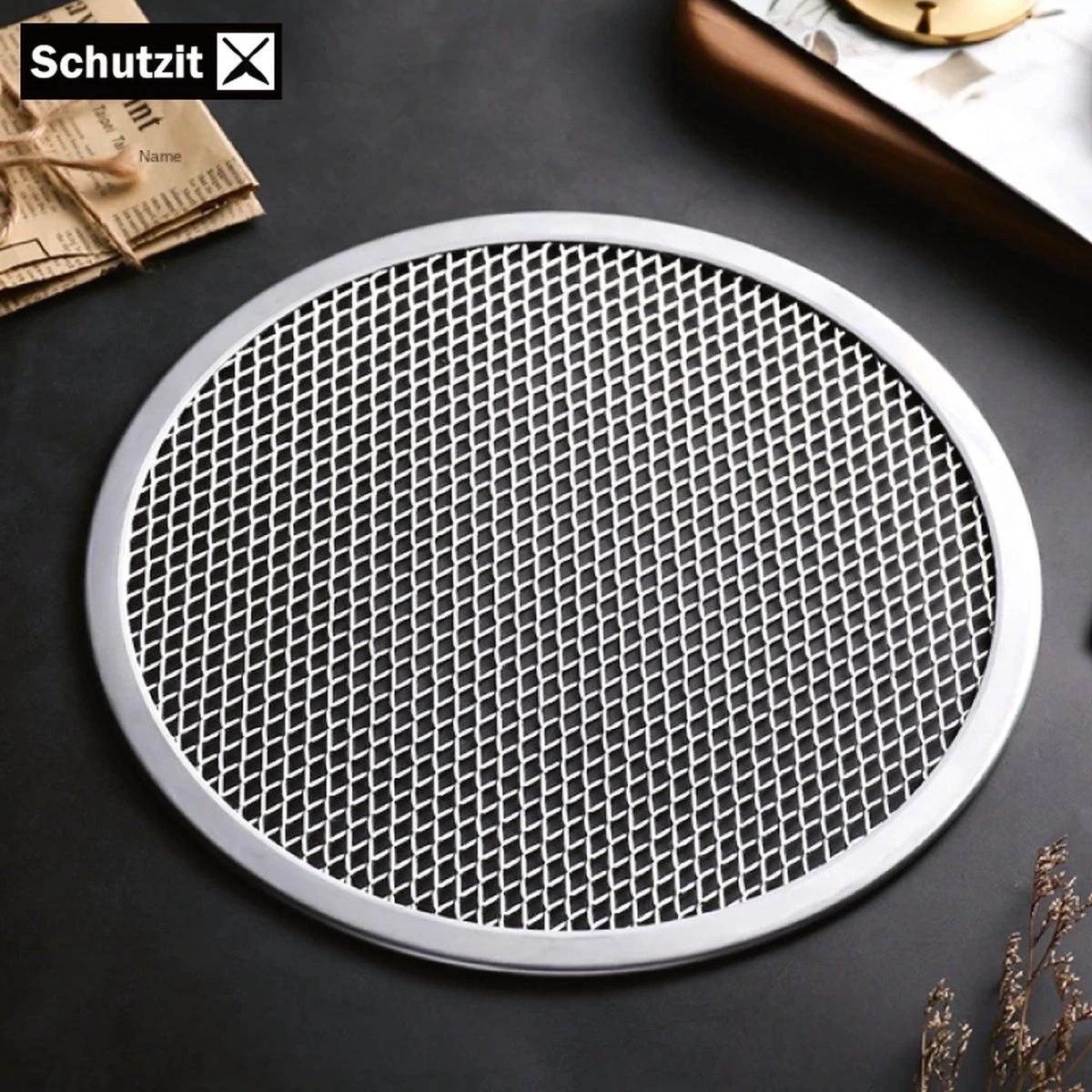 Schutzit - 2 Pièces Assiette à Pizza - 25,5 Cm - Plaque De Cuisson à Pizza - Plaque De Fond En Maille - Forme De Pizza - Plaque à Pizza BBQ 11 Schutzit - 2 Pièces Assiette à Pizza - 25,5 Cm - Plaque De Cuisson à Pizza - Plaque De Fond En Maille - Forme De Pizza - Plaque à Pizza BBQ – Image 9