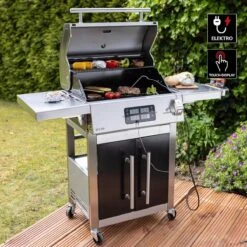 BBQ électrique Landmann E-grill Chariot Argent | Zwart - Avec Thermomètre Intégré - Avec écran Tactile - Avec étagères Latérales - Couvercle Refermable 11 BBQ électrique Landmann E-grill Chariot Argent | Zwart - Avec Thermomètre Intégré - Avec écran Tactile - Avec étagères Latérales - Couvercle Refermable -Magasin D'Accessoires Pour Barbecue 1200x1200 56