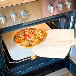 Pierre à Pizza Pour Grill Et Four En Set - Avec Plaque à Pizza - Pour Une Base Croustillante - Plaque En Pierre Cordiérite Jusqu'à 900 °C -Magasin D'Accessoires Pour Barbecue 1200x1200 578