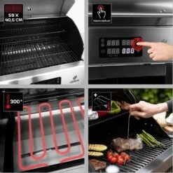 BBQ électrique Landmann E-grill Chariot Argent | Zwart - Avec Thermomètre Intégré - Avec écran Tactile - Avec étagères Latérales - Couvercle Refermable 14 BBQ électrique Landmann E-grill Chariot Argent | Zwart - Avec Thermomètre Intégré - Avec écran Tactile - Avec étagères Latérales - Couvercle Refermable -Magasin D'Accessoires Pour Barbecue 1200x1200 58