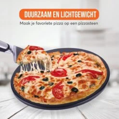 LifeGreens Pierre à Pizza + Pelle à Pizza + Rouleau à Pizza Avec Pelle à Gâteau Pierre à Pizza BBQ - Four à Pierre à Pizza - Pierre à Pizza Ronde - Assiette à Pizza -Pizzaspipe- Écologique - Céramique - 600 ° C - Ø 33 - Zwart -Magasin D'Accessoires Pour Barbecue 1200x1200 591