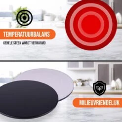 LifeGreens Pierre à Pizza + Pelle à Pizza + Rouleau à Pizza Avec Pelle à Gâteau Pierre à Pizza BBQ - Four à Pierre à Pizza - Pierre à Pizza Ronde - Assiette à Pizza -Pizzaspipe- Écologique - Céramique - 600 ° C - Ø 33 - Zwart -Magasin D'Accessoires Pour Barbecue 1200x1200 593