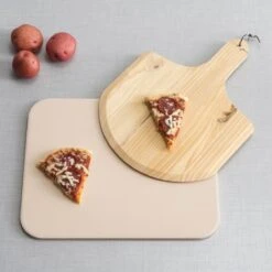 Pierre à Pizza Buxibo - Pour BBQ Et Four - Planche De Service Incluse - Planche à Pizza / étagère à Pizza - 30,5 X 38,1 X 11 Cm -Magasin D'Accessoires Pour Barbecue 1200x1200 601