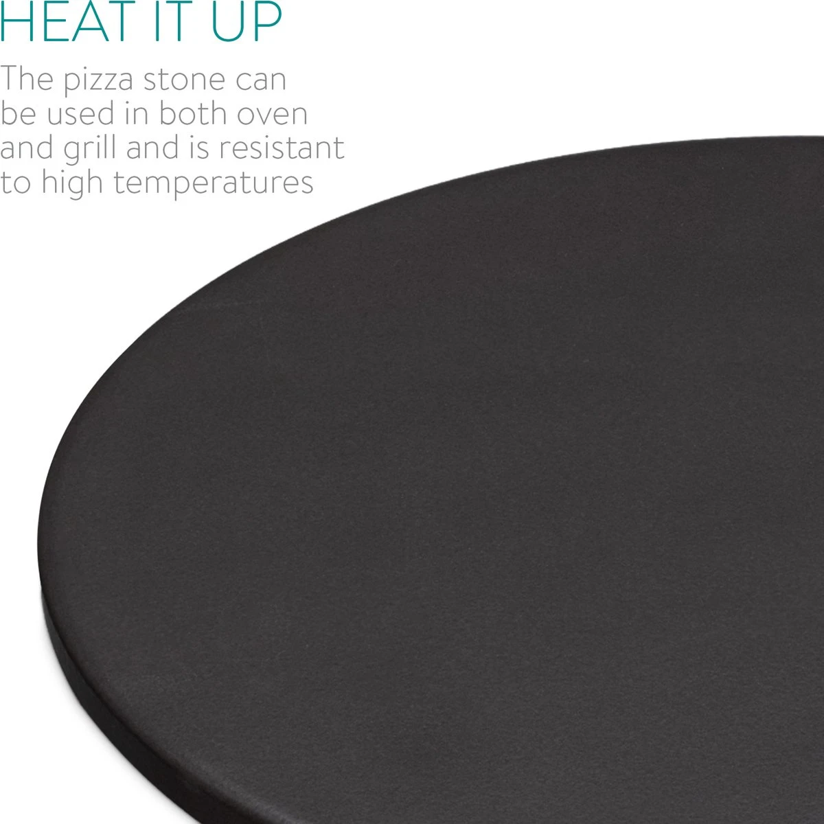 Navaris XL Pour Four Et Barbecue - Assiette à Pizza Ronde � 30,5 Cm - Pierre à Pain - Céramique émaillée - Zwart 10 Navaris XL Pour Four Et Barbecue - Assiette à Pizza Ronde � 30,5 Cm - Pierre à Pain - Céramique émaillée - Zwart – Image 8