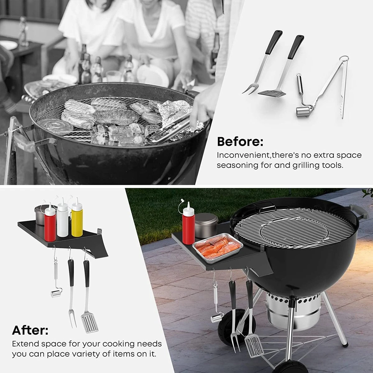 Table D'appoint Amovible Et Pliable BBQNovation Pour Les Barbecues Kogel De 57 Cm, Garantie D'ajustement à 100 % Sur La Plupart Des Barbecues Weber Kogel 9 Table D'appoint Amovible Et Pliable BBQNovation Pour Les Barbecues Kogel De 57 Cm, Garantie D'ajustement à 100 % Sur La Plupart Des Barbecues Weber Kogel – Image 7