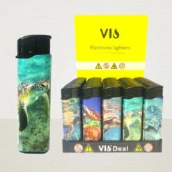 Click Lighters - Imprimé Tortue - Briquet Rechargeable - Unilite - 50 PCS + 1 Bouteille De Gaz -Magasin D'Accessoires Pour Barbecue 1200x1200 694