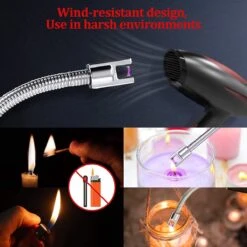 PENDEI Briquet électrique Rechargeable USB Avec Indicateur De Batterie LED Cou Flexible 360 Degrés Coupe-vent Pour Bougies Barbecue Feux D'artifice Cuisinière à Gaz Cuisine Camping 11 PENDEI Briquet électrique Rechargeable USB Avec Indicateur De Batterie LED Cou Flexible 360 Degrés Coupe-vent Pour Bougies Barbecue Feux D'artifice Cuisinière à Gaz Cuisine Camping -Magasin D'Accessoires Pour Barbecue 1200x1200 709