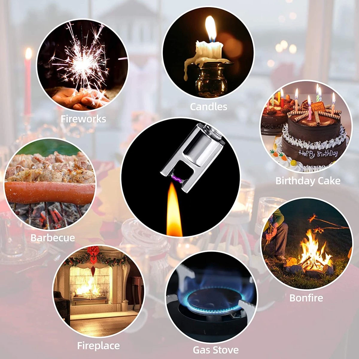 PENDEI Briquet électrique Rechargeable USB Avec Indicateur De Batterie LED Cou Flexible 360 Degrés Coupe-vent Pour Bougies Barbecue Feux D'artifice Cuisinière à Gaz Cuisine Camping 7 PENDEI Briquet électrique Rechargeable USB Avec Indicateur De Batterie LED Cou Flexible 360 Degrés Coupe-vent Pour Bougies Barbecue Feux D'artifice Cuisinière à Gaz Cuisine Camping – Image 5