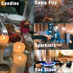 BOTC Briquet électrique - Rechargeable Par USB - Rechargeable Avec Câble USB - Coupe-vent - BBQ - Bougies - Zwart -Magasin D'Accessoires Pour Barbecue 1200x1200 766