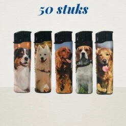 100x Briquets Rechargeables - Unilite - Briquet Clic De Haute Qualité - Imprimé Chien/chiot - Avec 2x Bouteilles De Gaz -Magasin D'Accessoires Pour Barbecue 1200x1200 767