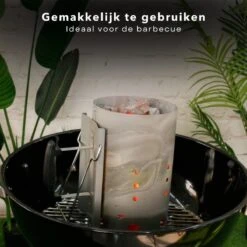 Cheqo® Luxe Briquette Starter - BBQ Quick Starter - Starter Charcoal - Heat Shield - Ø19cm - Hauteur 30.5cm -Magasin D'Accessoires Pour Barbecue 1200x1200 786