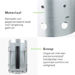 Cheqo® Luxe Briquette Starter - BBQ Quick Starter - Starter Charcoal - Heat Shield - Ø19cm - Hauteur 30.5cm -Magasin D'Accessoires Pour Barbecue 1200x1200 787