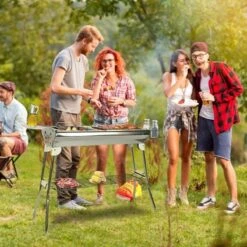 Borvat® | Barbecue Et Friture Barbecue à Dual Usage | Barbecue Au Charbon Extérieur Portable | Convient Pour 5 à 10 Personnes En Marche, Pique-nique, Camping, Barbecue. -Magasin D'Accessoires Pour Barbecue 1200x1200 8
