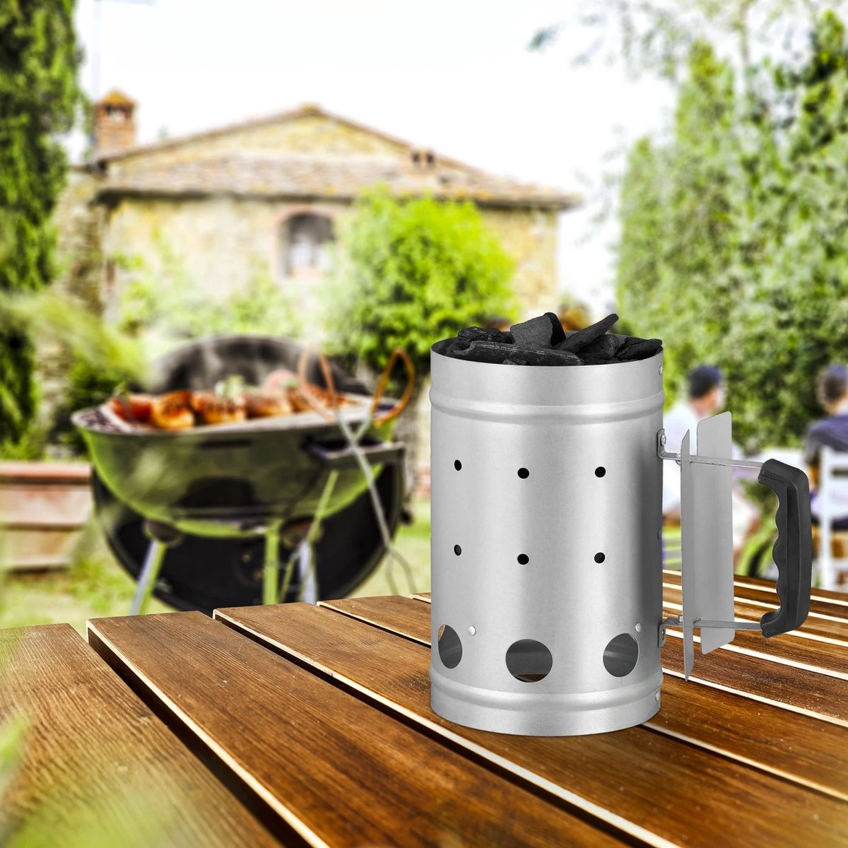 Relaxdays Briquette Starter - BBQ Starter - Charbon De Bois Starter - Barbecue Starter - Silver 4 Relaxdays Briquette Starter - BBQ Starter - Charbon De Bois Starter - Barbecue Starter - Silver – Image 2