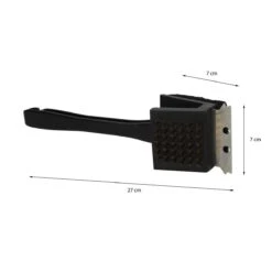 Brosse De Nettoyage Pour Barbecue En Acier Trempé - Or Noir - 27x7x7cm | Outils De Barbecue | Brosse 2 En 1 Pour Poncer Et Essuyer -Magasin D'Accessoires Pour Barbecue 1200x1200 828