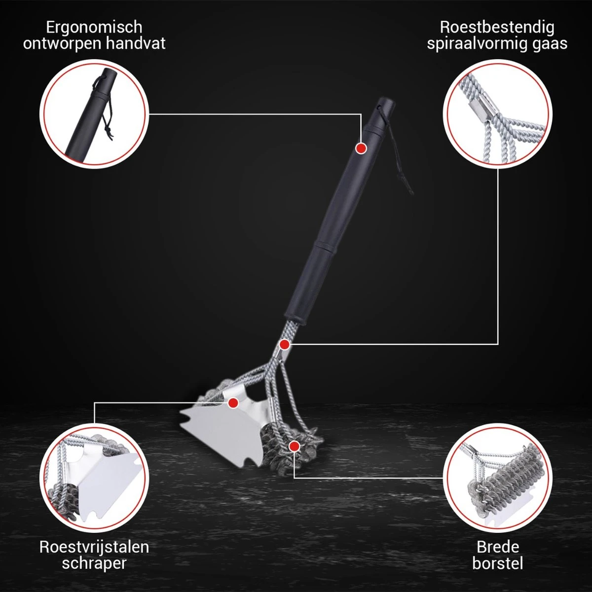 Brosse Pour BBQ Brosse De Nettoyage En Acier Inoxydable Accessoires De Vêtements Pour Bébé Pour Gril De Barbecue 7 Brosse Pour BBQ Brosse De Nettoyage En Acier Inoxydable Accessoires De Vêtements Pour Bébé Pour Gril De Barbecue – Image 5